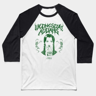 Wednesday Addams Metal Baseball T-Shirt